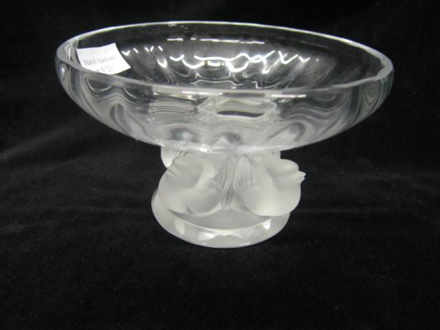 Appraisal: Lalique French Crystal Compote bird decor at base