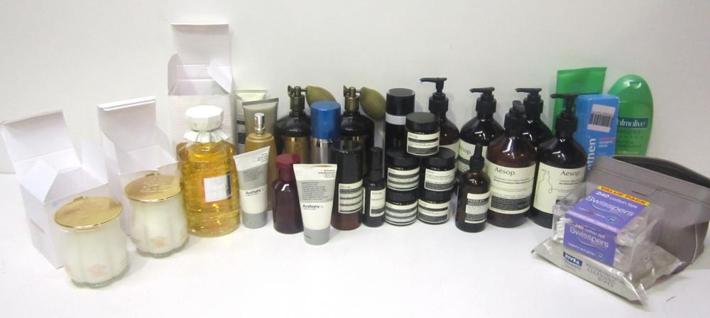 Appraisal: A VARIETY OF TOILETRIES AND CANDLES SOME USED A VARIETY