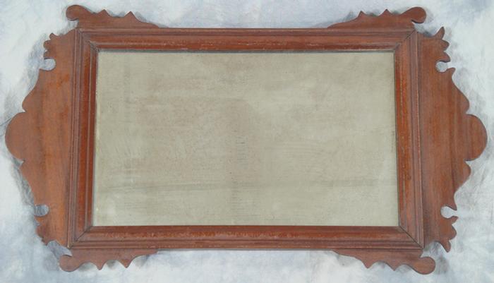 Appraisal: Mahogany Chippendale fretwork wall mirror h Estimate -