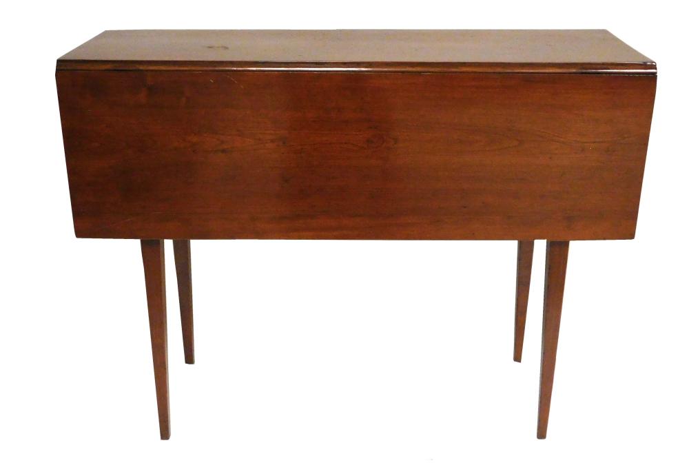 Appraisal: Dropleaf table oblong top and leaves square tapered legs legs