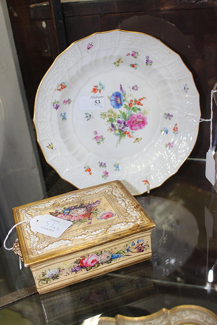 Appraisal: A MEISSEN PORCELAIN PLATE decorated with floral sprays within a