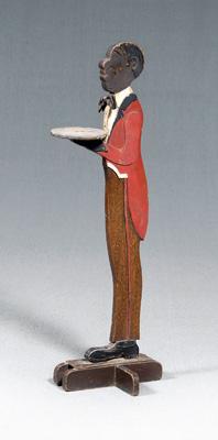 Appraisal: Folk art silent butler carved and painted wood some plywood