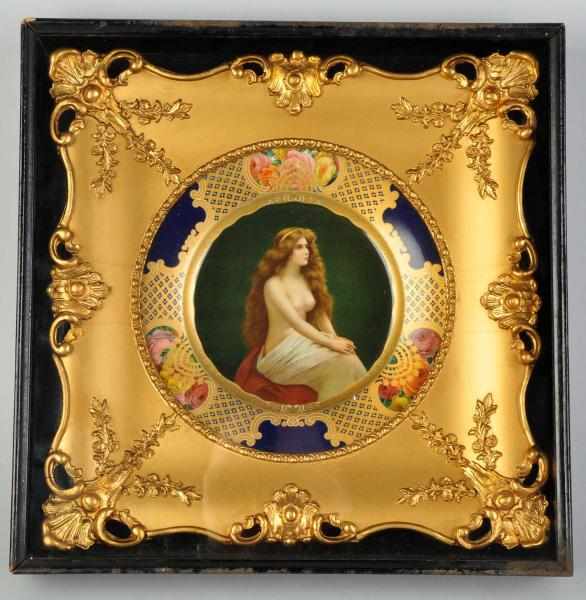 Appraisal: Coca-Cola Topless Vienna Art Plate to Nicely mounted in a