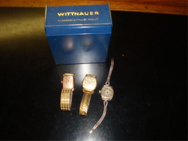 Appraisal: Lot of watches box gold filled gents and K ladies