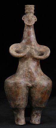 Appraisal: EARLY PERSIAN FEMALE FIGURE VASE in Provenance Property from the