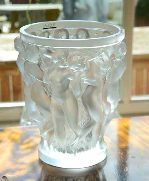 Appraisal: A CONTEMPORARY LALIQUE VASE moulded with inter twined nude female