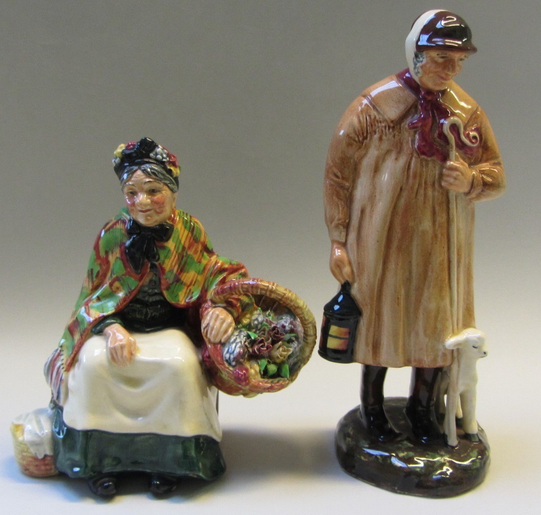 Appraisal: A Royal Doulton figure Lavender Seller HN and another The