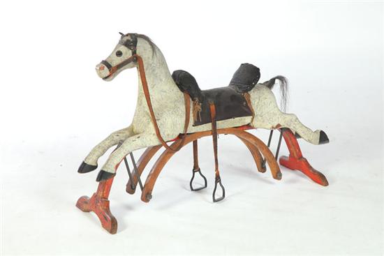 Appraisal: HOBBY HORSE American early th century mixed woods Carved wooden