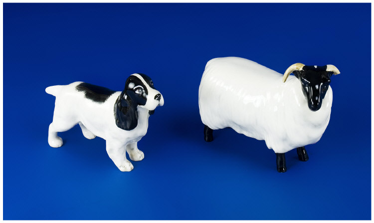 Appraisal: Beswick Animal Figures Blackfaced Sheep Model No Designer Mr Garbet