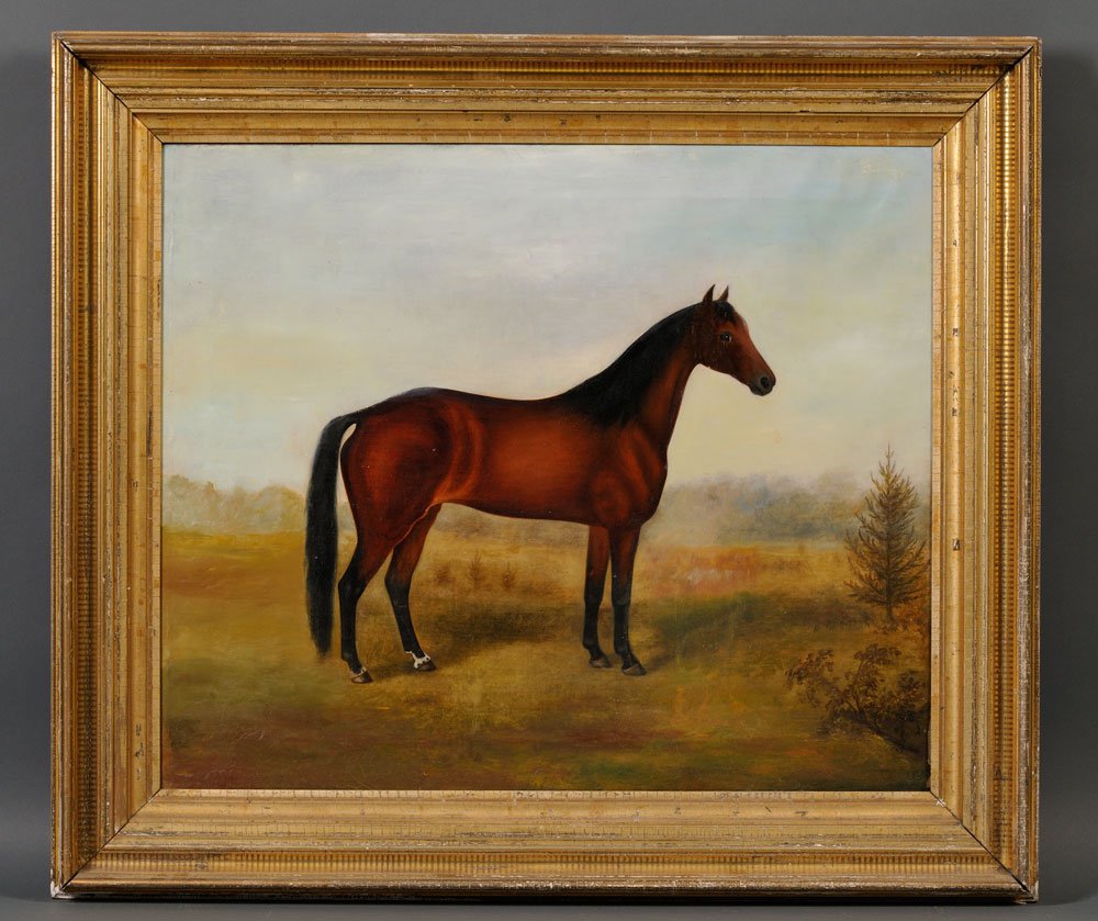 Appraisal: American School th Century Portrait of a Prized Horse Unsigned