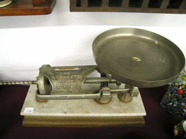 Appraisal: Antique Scales by Dodge The Micrometer marble top