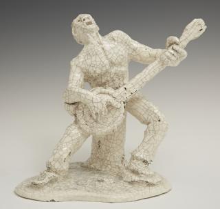 Appraisal: Steele Burden - Louisiana The Banjo Player th c crackle