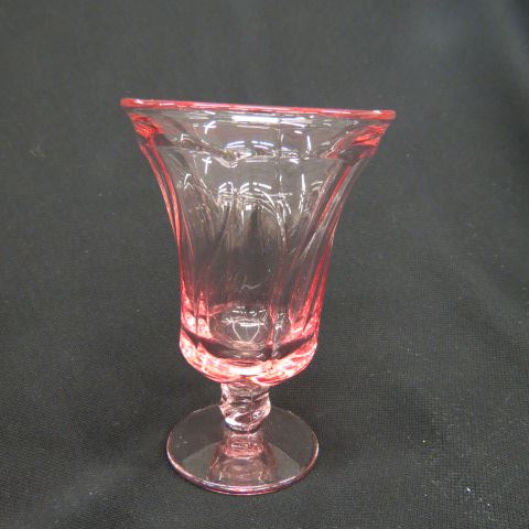 Appraisal: Set of Fostoria Glass Goblets pink swirl deisgn excellent