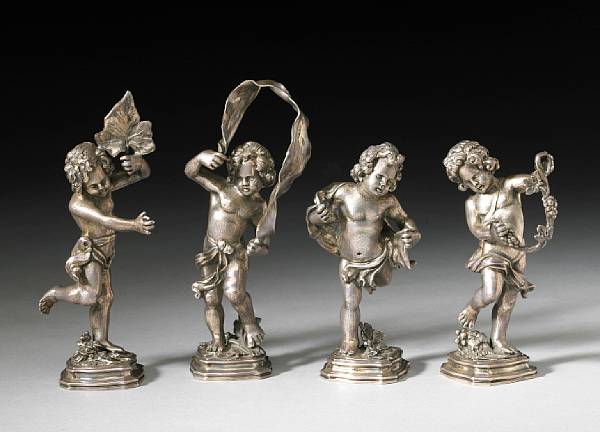 Appraisal: A set of silver table ornaments Buccellati Italy circa 's