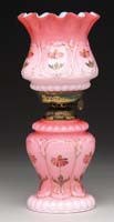 Appraisal: SCARCE PINK CASED MINI LAMP S -fig XXVI Dark pink