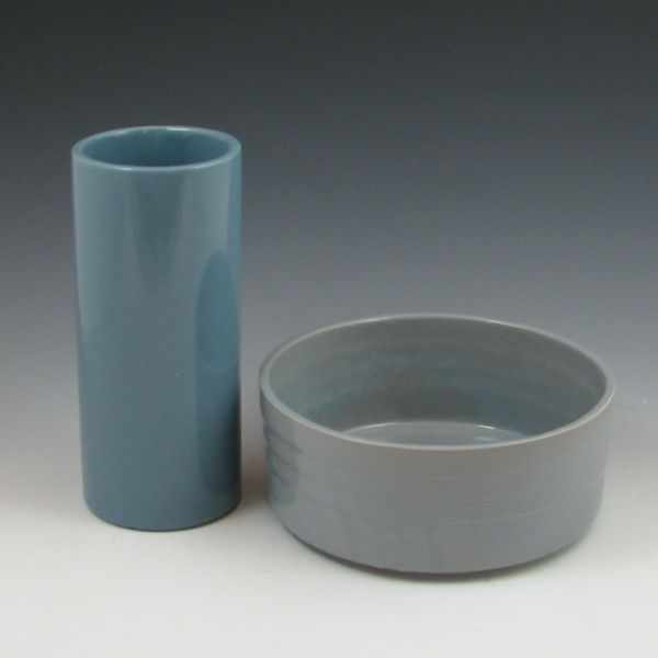 Appraisal: CP vase and bowl Marked CP USA Mint '' and