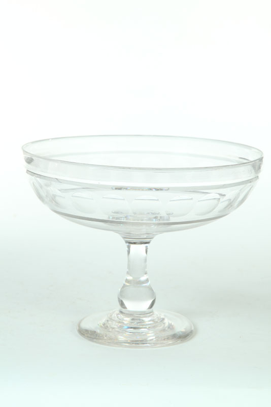 Appraisal: MIDWESTERN GLASS COMPOTE American possibly Pittsburgh nd quarter- th century