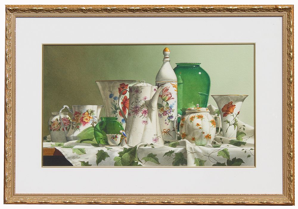 Appraisal: Michael J Weber Born Exhibited Still Life Michael J Weber