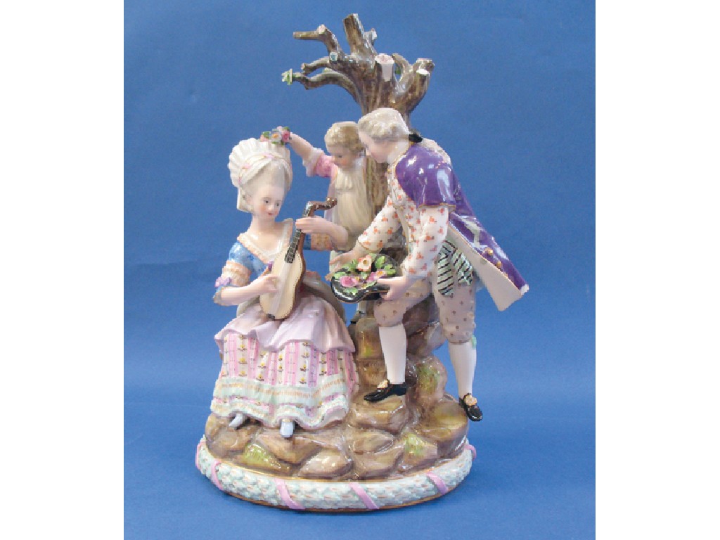 Appraisal: A LATE TH CENTURY MEISSEN GROUP of an th century