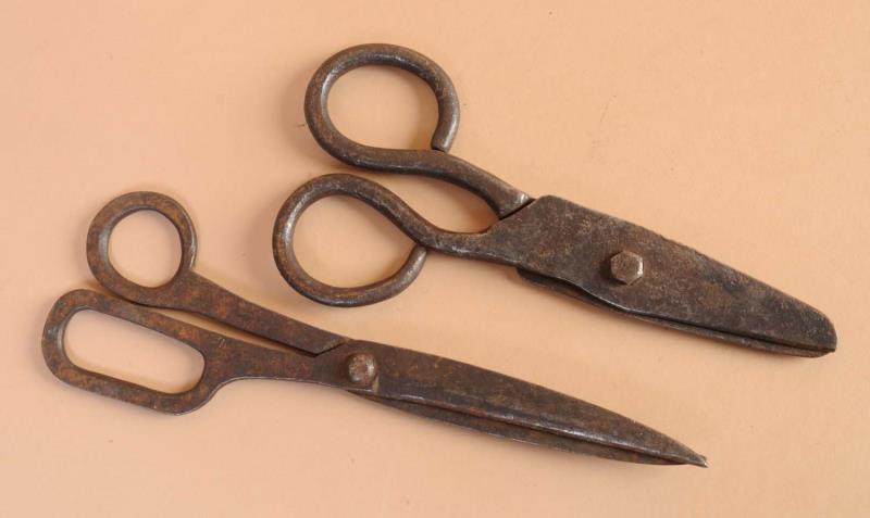 Appraisal: Lot of Hand Forged Early Scissors Condition Excellent Size Largest