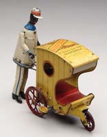 Appraisal: STOCK ROLLO-CHAIR Great toy Depicts uniformed man pushing rollo-chair down