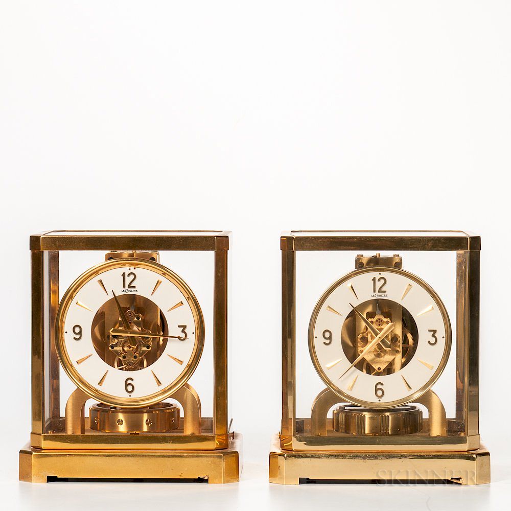 Appraisal: Two Jaeger LeCoultre Atmos Clocks Two Jaeger LeCoultre Atmos Clocks