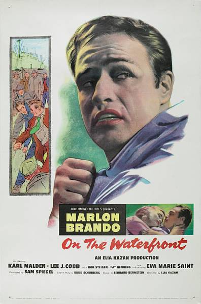 Appraisal: On the Waterfront Columbia one-sheet condition A- linen-backed x in