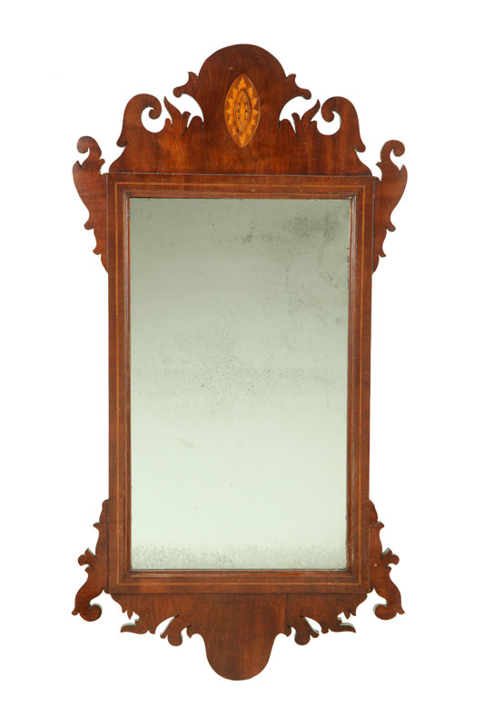 Appraisal: INLAID CHIPPENDALE MIRROR American or English nd half- th century