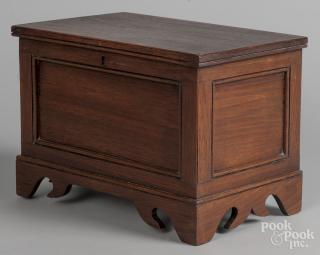 Appraisal: Miniature Pennsylvania walnut blanket chest th c '' h ''