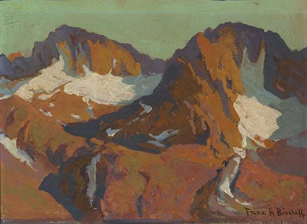 Appraisal: n a Franz Arthur Bischoff American - Sierra Glaciers at