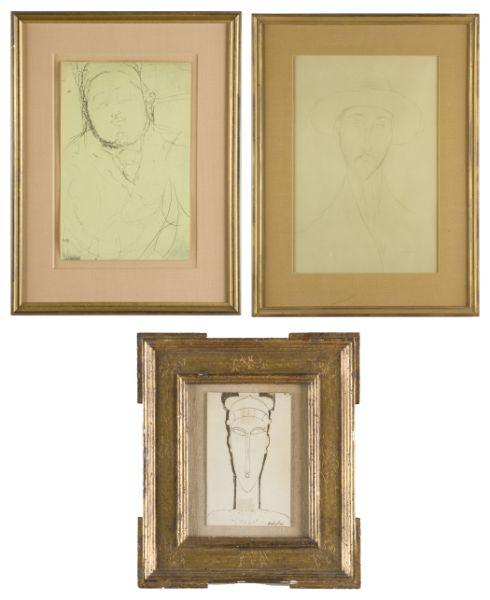 Appraisal: Three Prints after Modigliani each printed in by the Grove