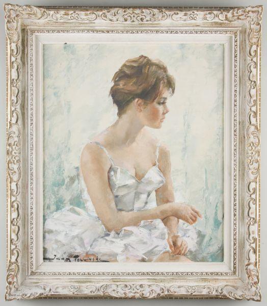 Appraisal: Igor Talwinski Polish - Ballerina oil and canvas signed lower