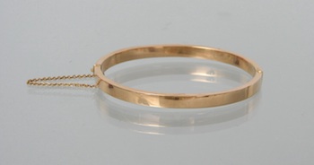 Appraisal: A K Edwardian Rose Gold Bangle k rose gold hinged