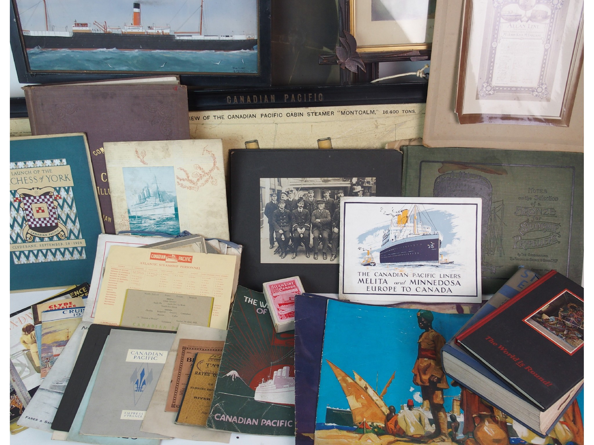 Appraisal: An extensive lot of ephemera for The Allan Shipping Line