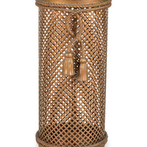 Appraisal: An Italian Gilt Metal Umbrella Stand Height x diameter inches