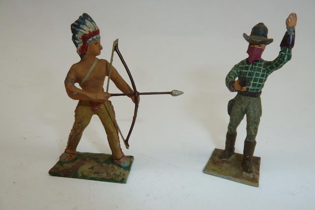 Appraisal: Timpo and other hollowcast Wild West Greenwood and Ball indian