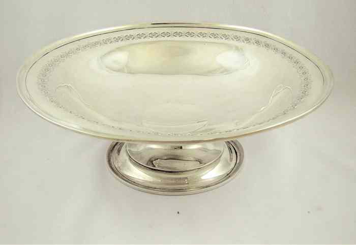 Appraisal: WEIDLICH STERLING SILVER PEDESTAL BOWL pattern Dimensions ''D x ''H