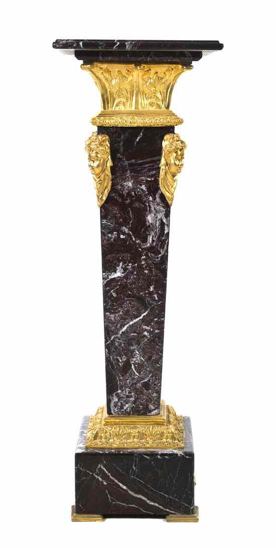 Appraisal: A Continental Marble and Gilt Bronze Mounted Column having a