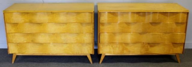 Appraisal: Midcentury Pair of Edmund Spence Chests One marked made in