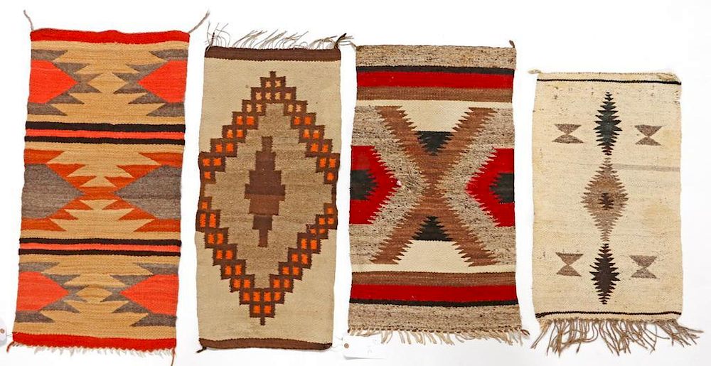 Appraisal: Group of Seven Navajo Samplers Tourist offerings from old Route