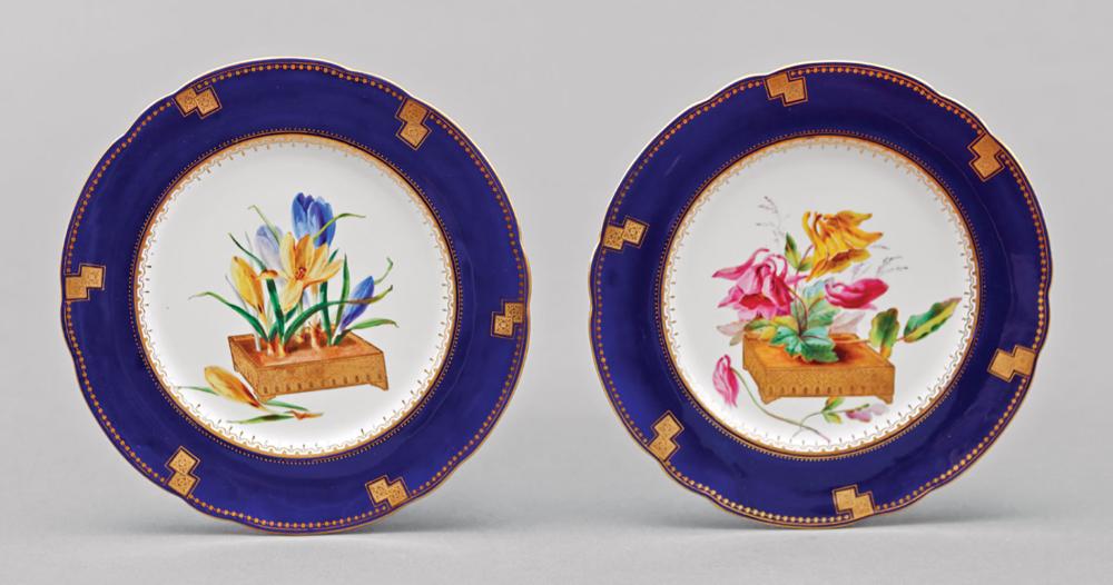 Appraisal: Twelve Brownfield Son Polychrome and Gilt Porcelain Plates late th