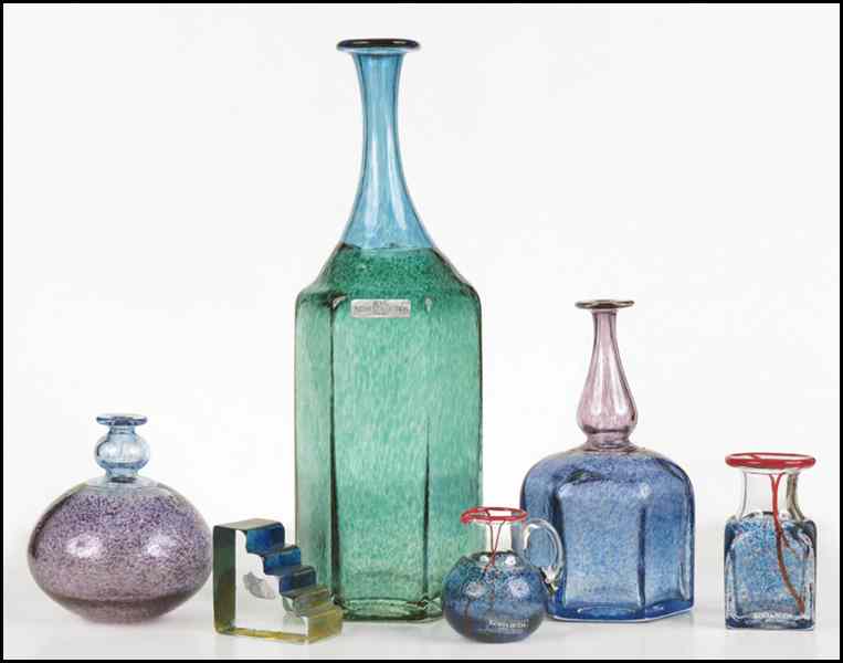 Appraisal: BERTIL VALLIEN FOR KOSTA BODA GLASS BOTTLE FORM VASE Together