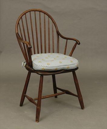 Appraisal: Windsor Hickory Sack-Back Armchair