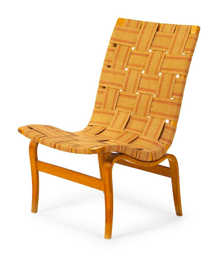 Appraisal: Bruno Mathsson Swedish - Pernilla Lounge Chair Karl Mathsson Sweden