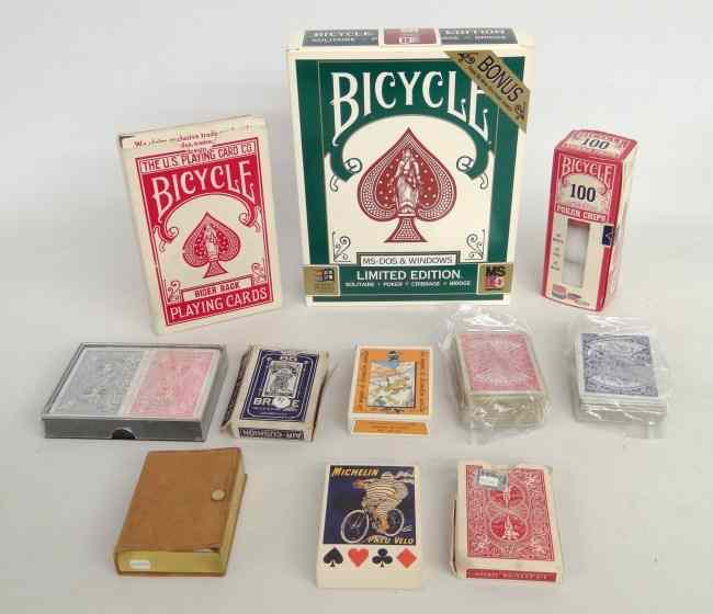 Appraisal: Lot Bicycle playing cards and chips