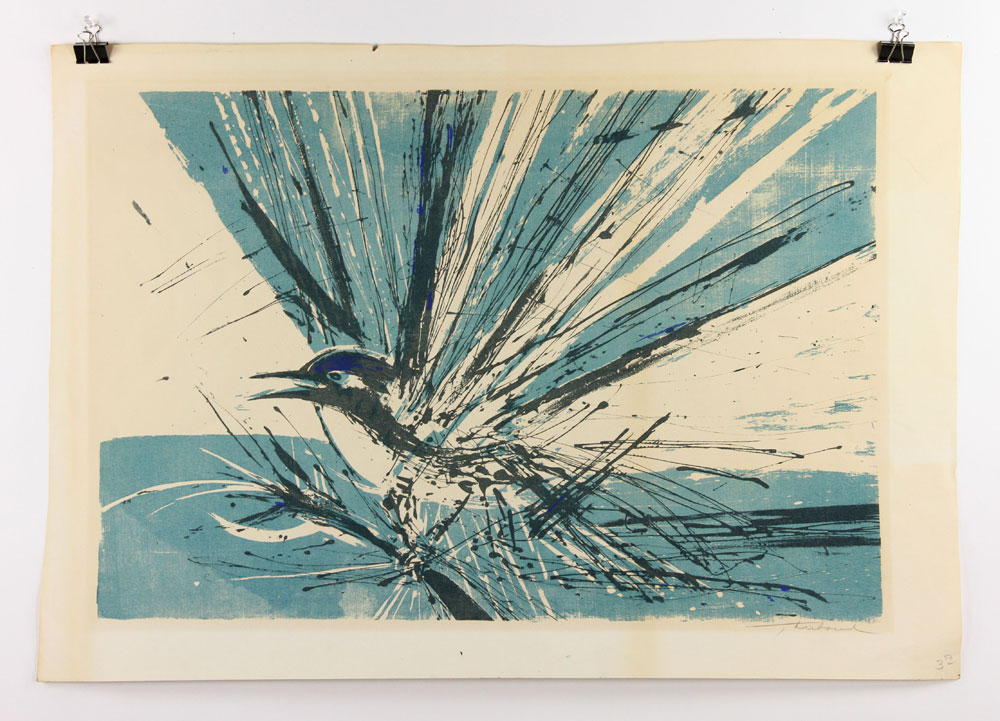 Appraisal: - Thiebaud Bird Screenprint Wayne Thiebaud American b depicts a