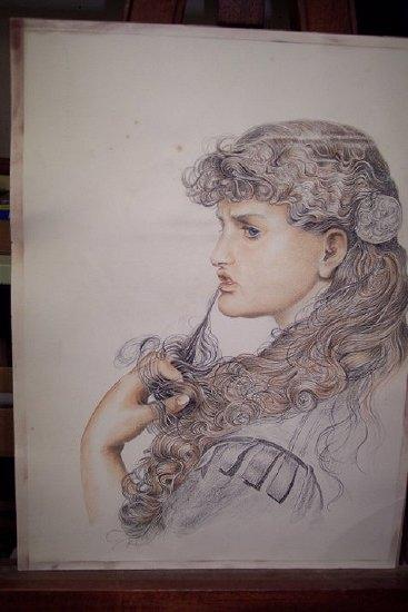 Appraisal: Emma Sandys Portrait of a Girl signed top left pencil