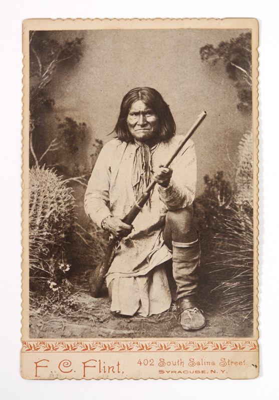 Appraisal: CABINET PHOTOGRAPH OF GERONIMO After A Frank Randall's iconic photograph