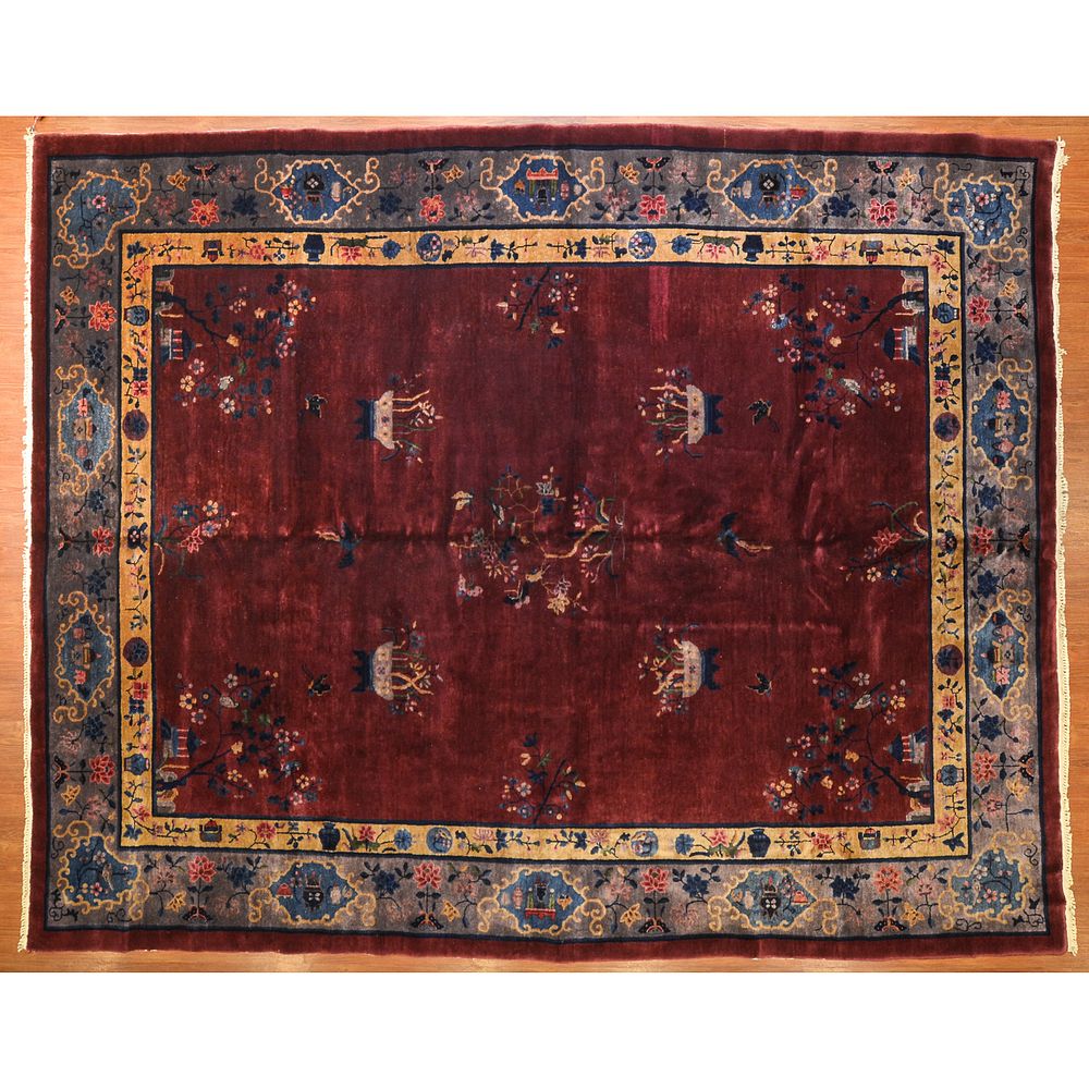 Appraisal: Semi-Antique Nichols Carpet China x Second quarter- th century hand-knotted