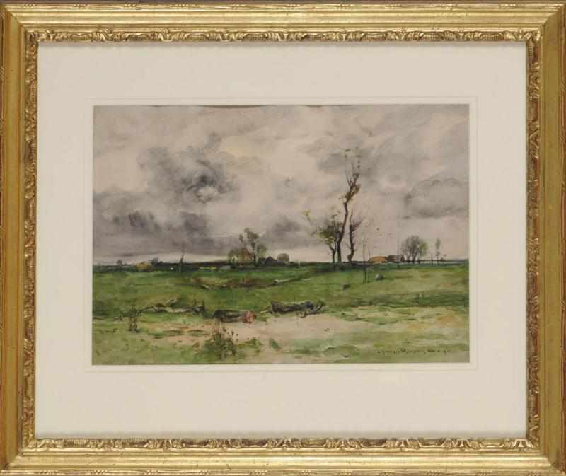 Appraisal: JOHN FRANCIS MURPHY - OCTOBER WINDS Watercolor on paper signed